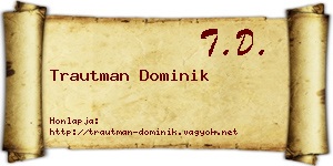 Trautman Dominik névjegykártya