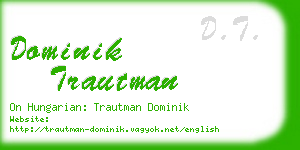 dominik trautman business card